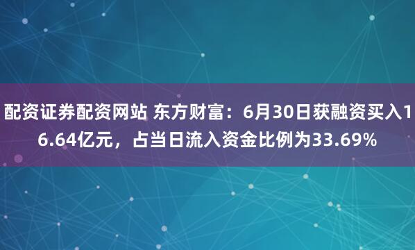 配资证券配资网站 东方财富：6月30日获融资买入16.64亿元，占当日流入资金比例为33.69%
